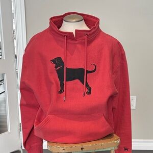 The Black Dog Red Sweatshirt with Black Logo (Unisex)